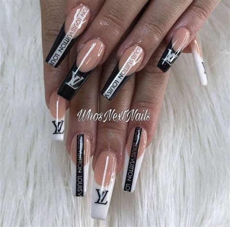 white lv nails